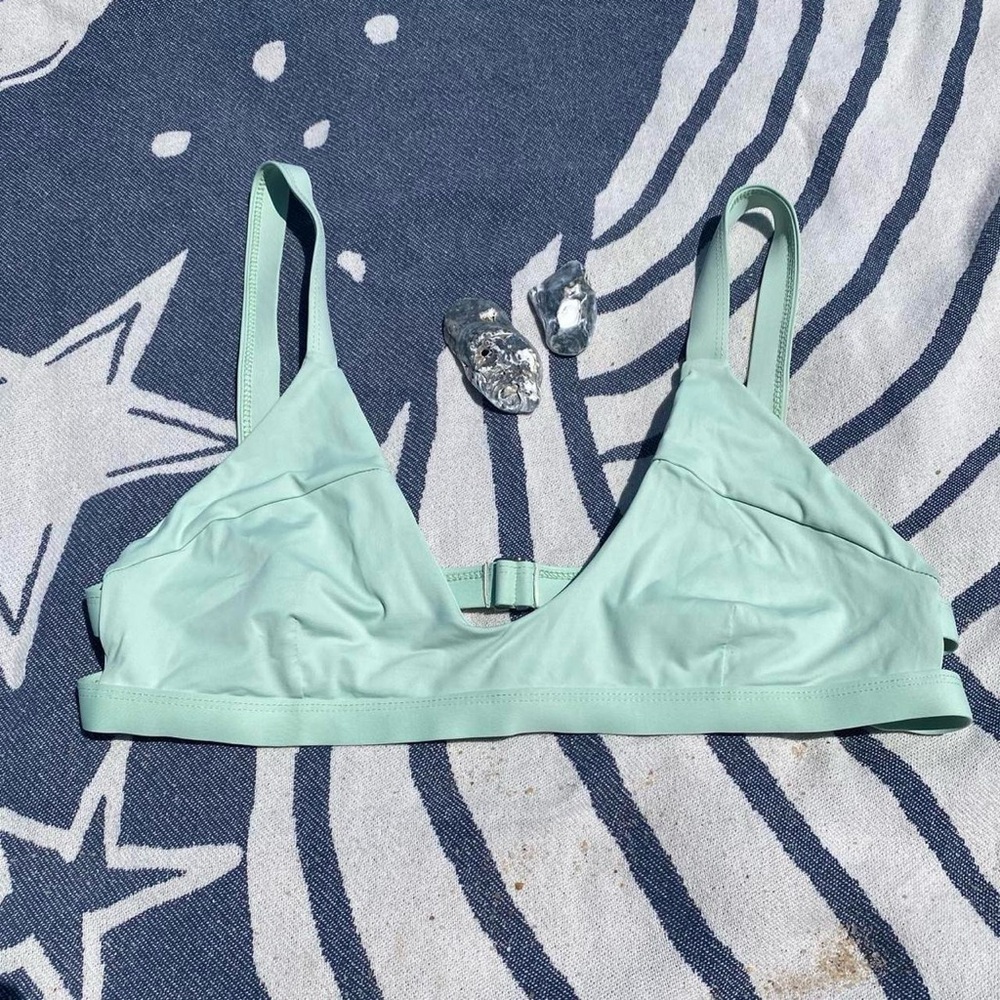 Tavik Mint Green Triangle Bikini Top w Open Strapped Back Sz XL Beach Summer